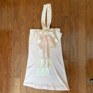 Vintage Christian Dior blush bow dress